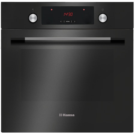 Cuptor incorporabil Hansa Fine BOES69451, Electric, 65 l, Autocuratare pirolitica, Grill, Display, Clasa A, Negru