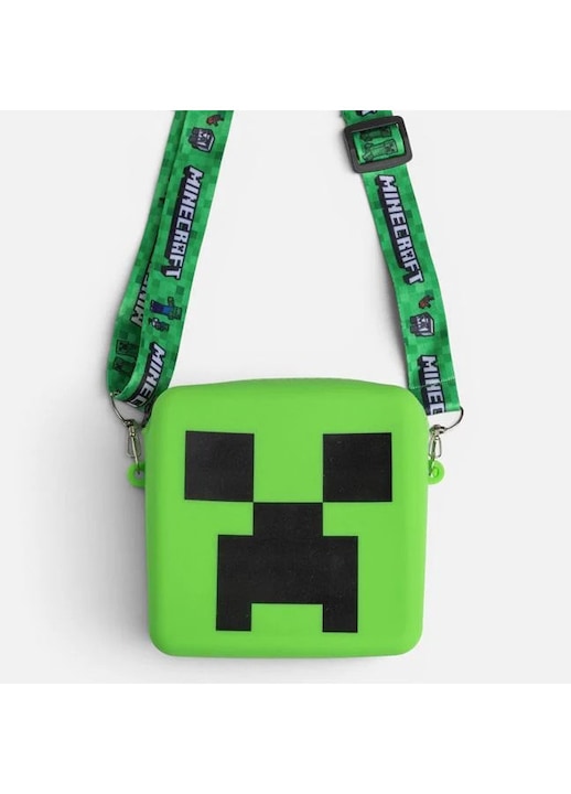 Силиконова чантичка Зелен Minecraft 11x11 см Лайм Shopiens®