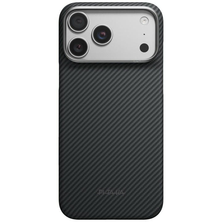 Carcasa PITAKA Edge Case PIT000203 pentru iPhone 18 Pro Max/17 Pro Max, rezistenta la socuri, gri inchis