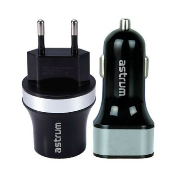 Incarcator 3in1 3.4A 5V cu cablu microUSB WC250 Gri Astrum Incarcator 3in1 3.4A 5V cu cablu microUSB WC250 Gri Astrum