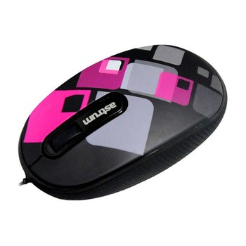 Mouse Optic Astrum AeroTiny USB 2.0 Retractabil Negru/Roz Mouse Optic Astrum AeroTiny USB 2.0 Retractabil Negru/Roz
