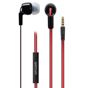 Casti Audio Universale Jack 3.5mm Astrum EB260 Negru/Rosu Casti Audio Universale Jack 3.5mm Astrum EB260 Negru/Rosu