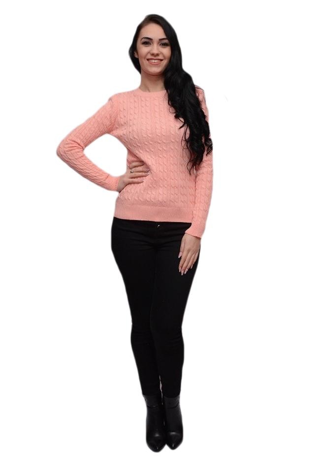Bluza casual de iarna din material tricotat , D&J Exclusive, Piersica