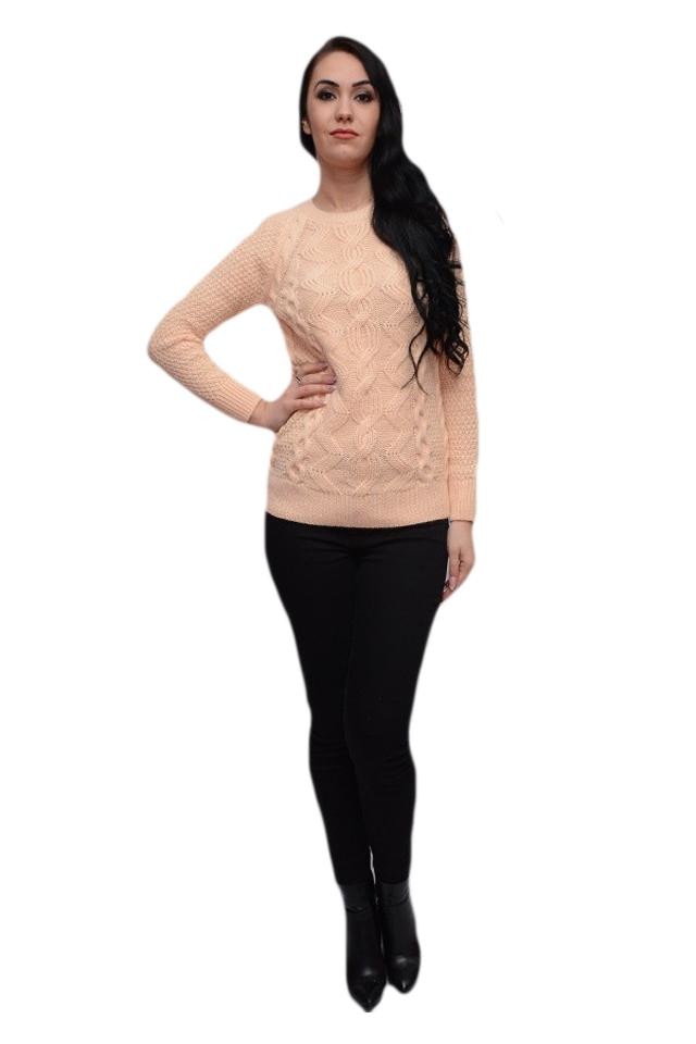Bluza rafinata cu model, realizata din tricot, fir usor lucios, D&J Exclusive, Piersica