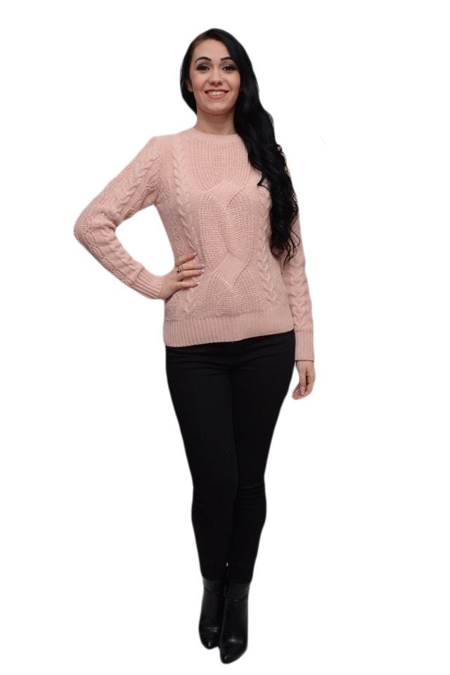 Bluza casual, design de opturi in fata, D&J Exclusive, Piersica