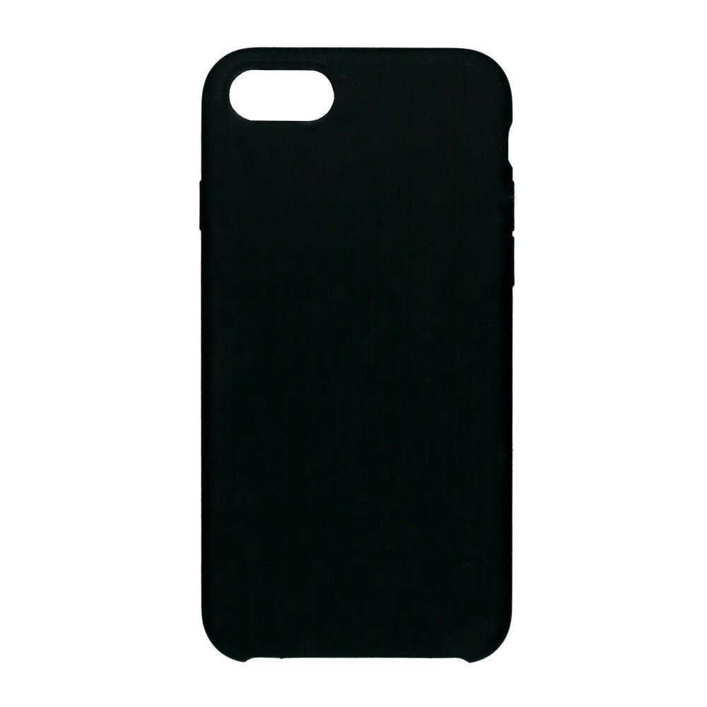 Husa din silicon mat cu interior de microfibra, EuroCell, pentru iPhone 8, negru