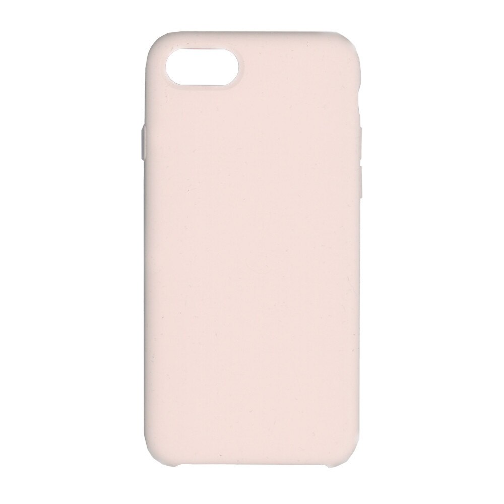 Husa din silicon mat cu interior de microfibra, EuroCell, pentru iPhone 8, roz pal