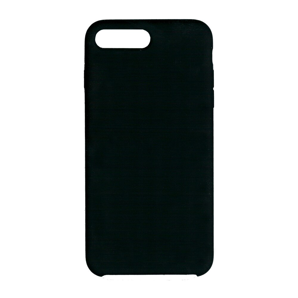 Husa din silicon mat cu interior de microfibra, EuroCell, pentru iPhone 8 Plus, negru