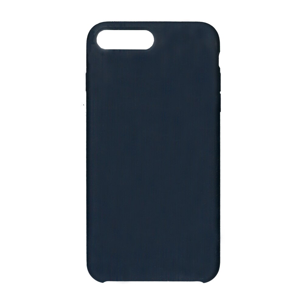 Husa din silicon mat cu interior de microfibra, EuroCell, pentru iPhone 8 Plus, bleumarine