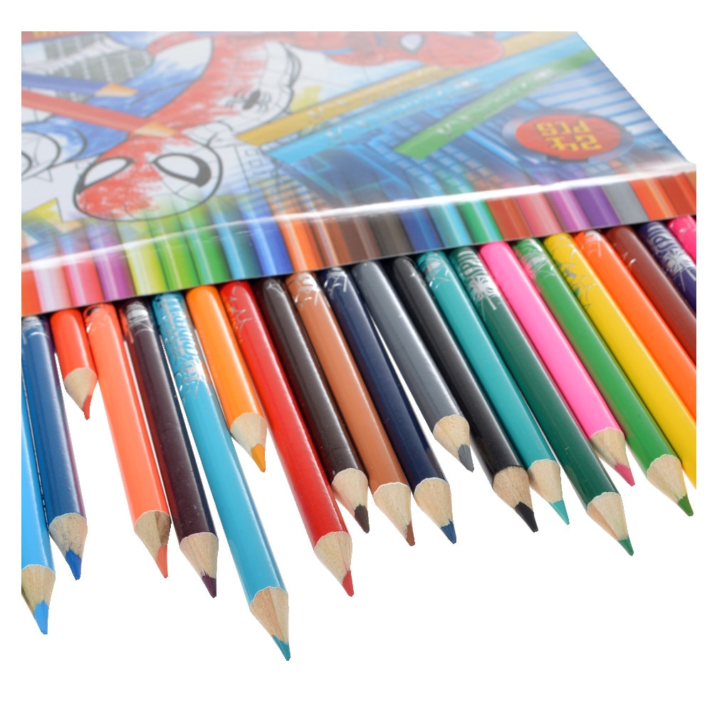 Set 24 Creioane Colorate Din Lemn Set De Scoala Pentru Desenat Colorat Marvel Spider Man 16 Cm Emag Ro