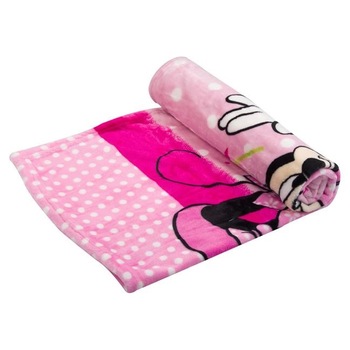 Patura bebe, Zola®, moale, 75x100 cm, Minnie Mouse Patura bebe, Zola®, moale, 75x100 cm, Minnie Mouse