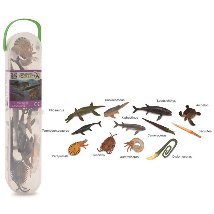 Кутия с 12 праисторически морски животни минифигурки