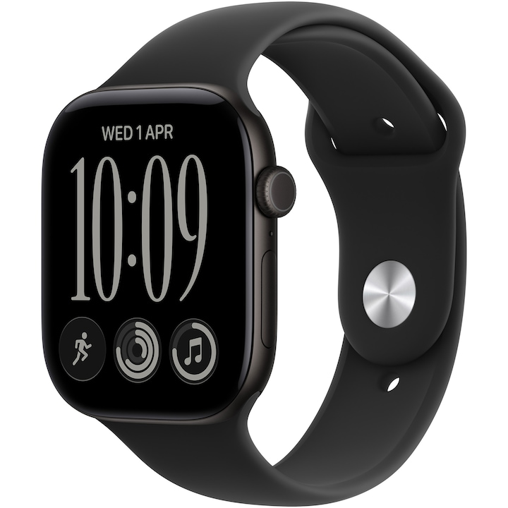 Apple Watch Series 12 GPS, Carcasa Light Gold Aluminium 46mm, Sand Sport Band - M/L