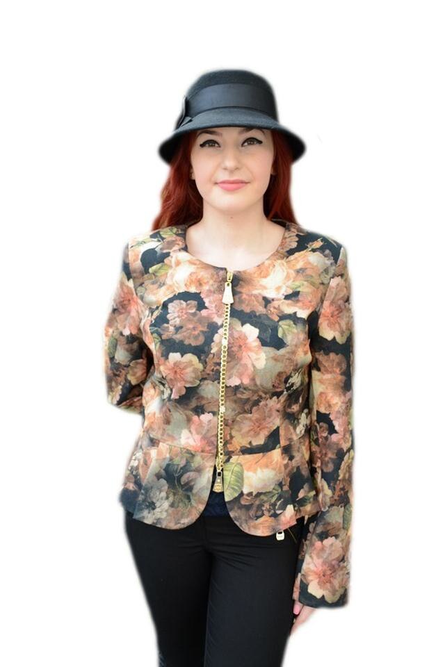 Sacou tineresc,sistem de inchidere cu fermoar , D&J Exclusive, Multicolor