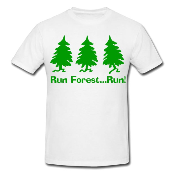 Tricou personalizat Run, Forest, Run, alb, marimea L