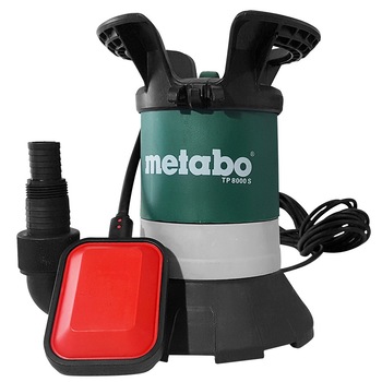 Pompa submersibila apa curata Metabo TP 8000 S, putere 350 W, debit maxim 8000 l/h, inaltime maxima refulare 7 m Pompa submersibila apa curata Metabo TP 8000 S, putere 350 W, debit maxim 8000 l/h, inaltime maxima refulare 7 m