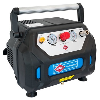 Compresor fara ulei 1,5 CP / 1,1 kW, 215 L/min, presiune maxima 8 bar,Airpress 36943 dedicat atelierelor mici Compresor fara ulei 1,5 CP / 1,1 kW, 215 L/min, presiune maxima 8 bar,Airpress 36943 dedicat atelierelor mici