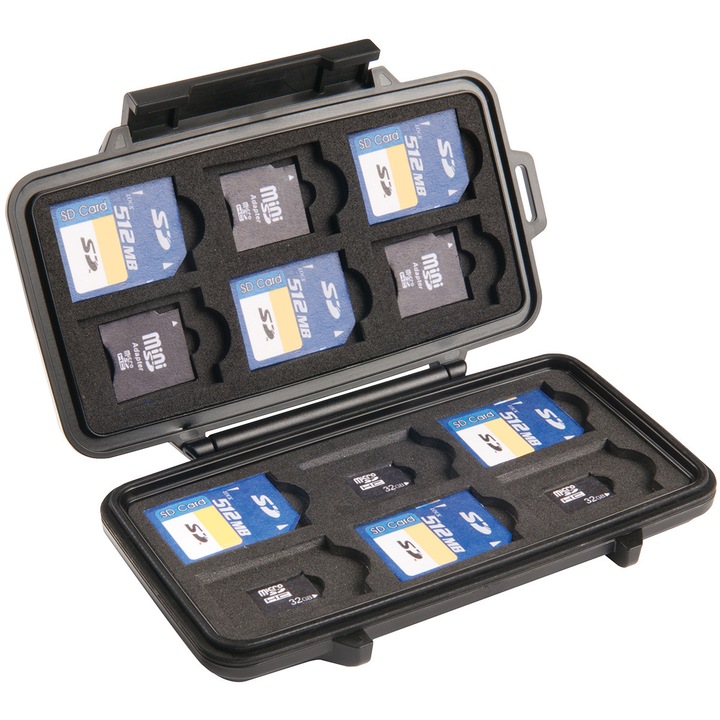 Portofel de protectie pentru carduri memorie Peli™ SD Memory Card Case 0915, IPX4