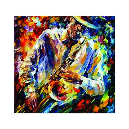 Tablou Saxofonist colorat 60cm x 60 cm