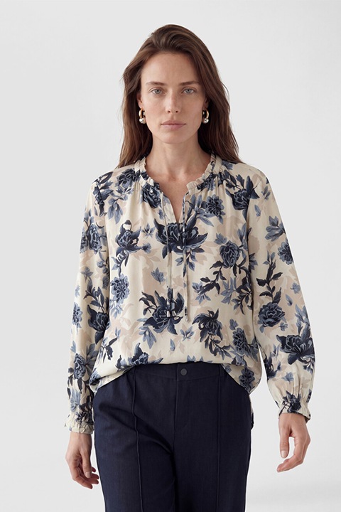 LC WAIKIKI, Bluza-tunica lejera, Bej/Albastru