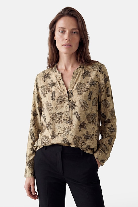 LC WAIKIKI, Bluza cu maneci lungi si model, Kaki