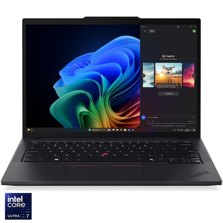 Laptop Lenovo ThinkPad T14 G6 cu procesor Intel® Core™ Ultra 7 258V pana la 4.80 GHz, 14", WUXGA, 32GB RAM, 512GB SSD, Intel® Arc™ Graphics 140V, Windows 11 PRO