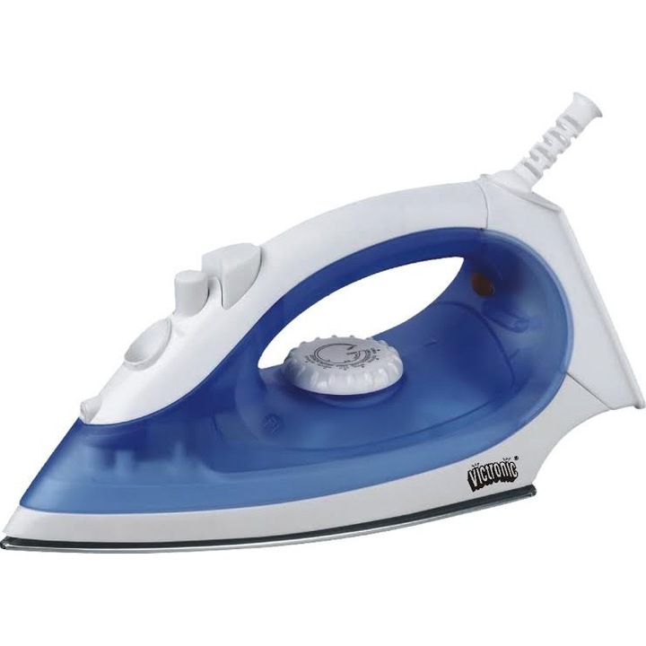 Fier de calcat, cu abur si spray, talpa din inox, 1600 W, Victronic VC2986