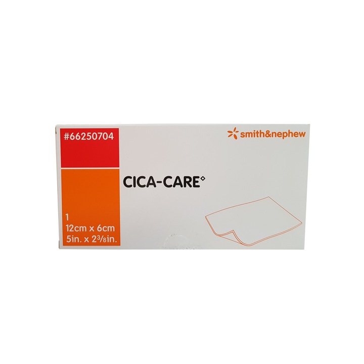 Banda de gel siliconic pentru estomparea cicatricilor, CICA CARE, 12 cm x 6 cm