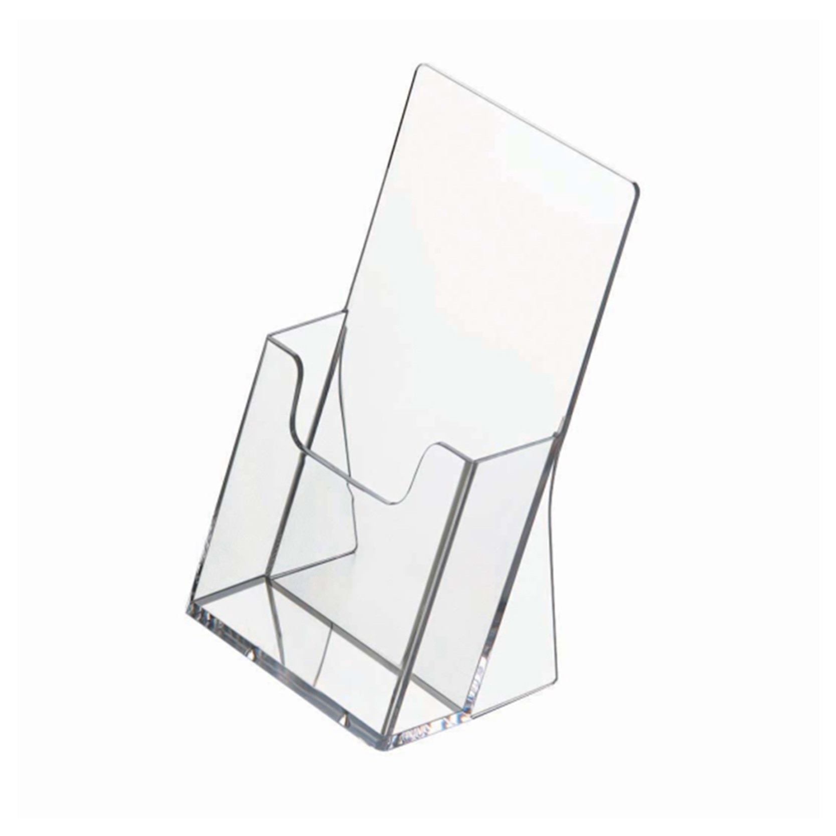 Suport flyere si pliante, 100x210mm, transparent