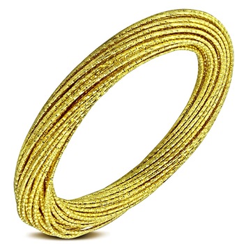 Bratara aurie fantezie cu bratari subtiri - BeSpecial 9013, Diametru: 7 cm, Auriu Bratara aurie fantezie cu bratari subtiri - BeSpecial 9013, Diametru: 7 cm, Auriu