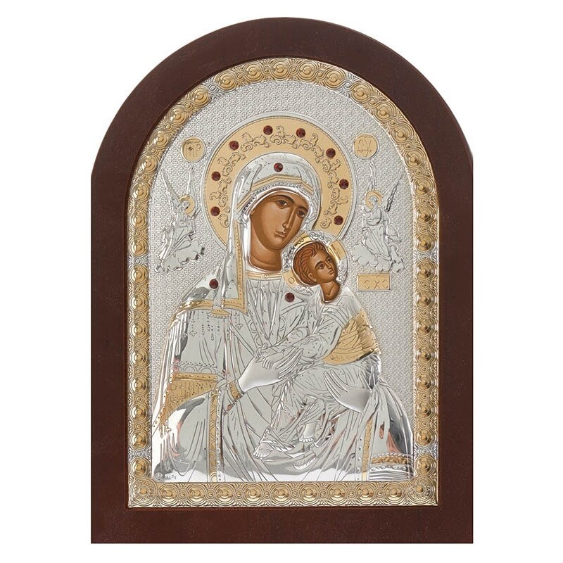 Icoana argintata Maica Domnului Amolyntos 20x26 cm
