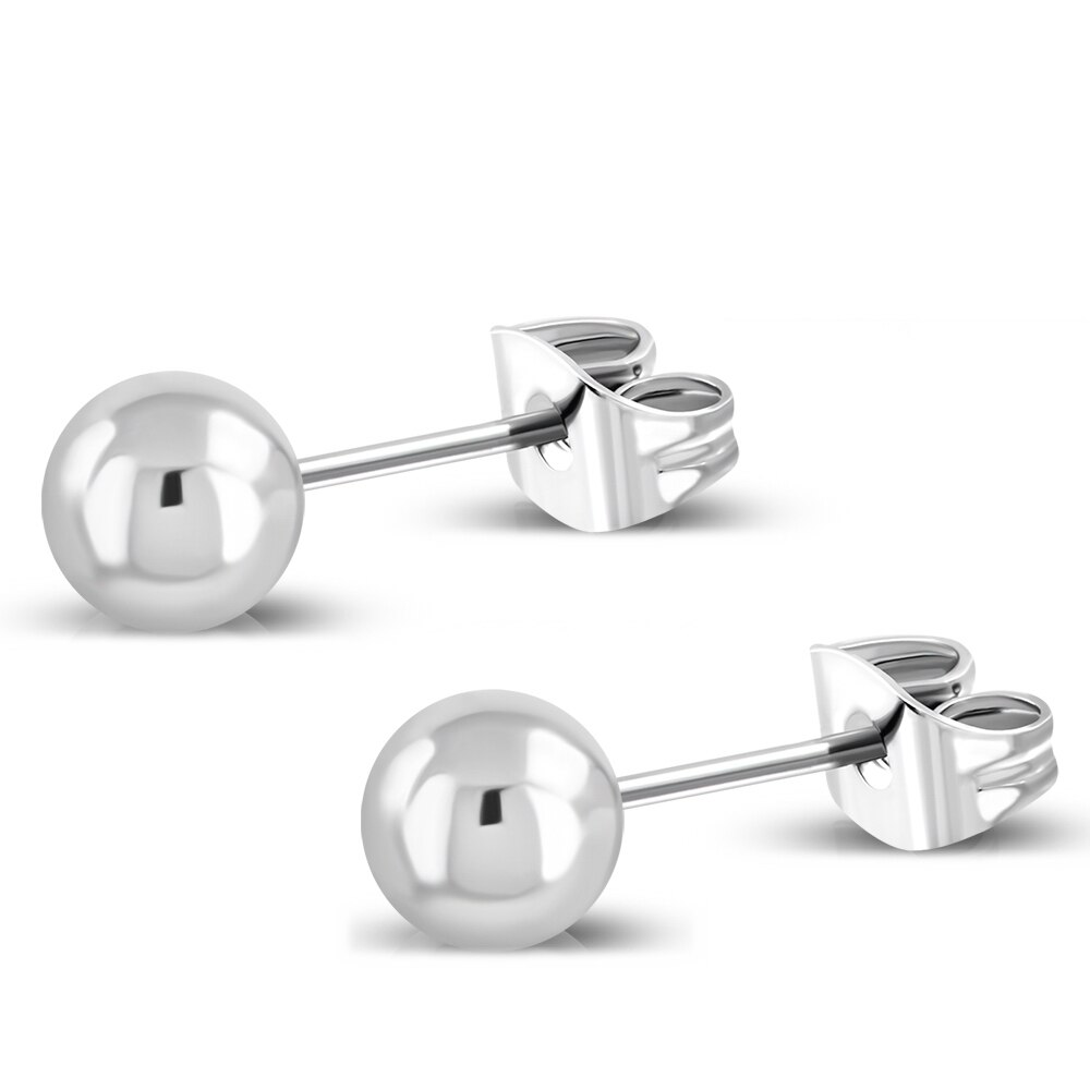 Cercei inox cu bilute 6 mm - BeSpecial