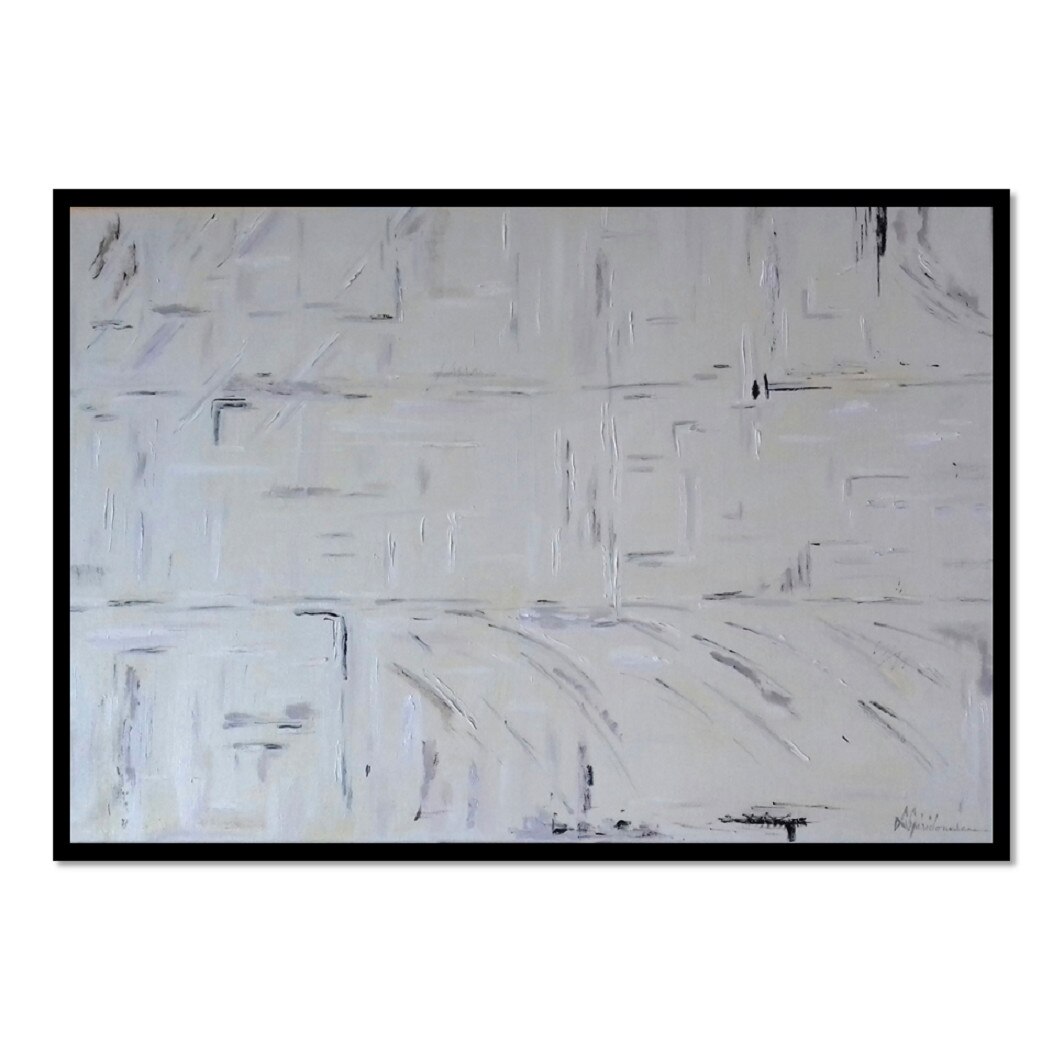 Tablou ulei pe panza, Citadin, 123 cm x 84 cm, inramat