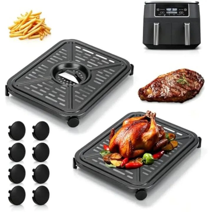 Friteuza cu aer cald Philips NA341/10 seria 3000, afisaj digital, 1700W, capacitate 7.2L, Tehnologia RapidAir Plus, Fereastra de gatit, 16 functii de gatit in 1, 12 programe presetate, curatare usoara, Culoare alb cu maner argintiu