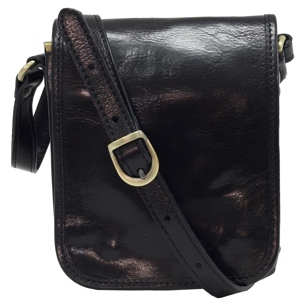 Geanta de umar, neagra pentru barbati, Suveran, din piele naturala