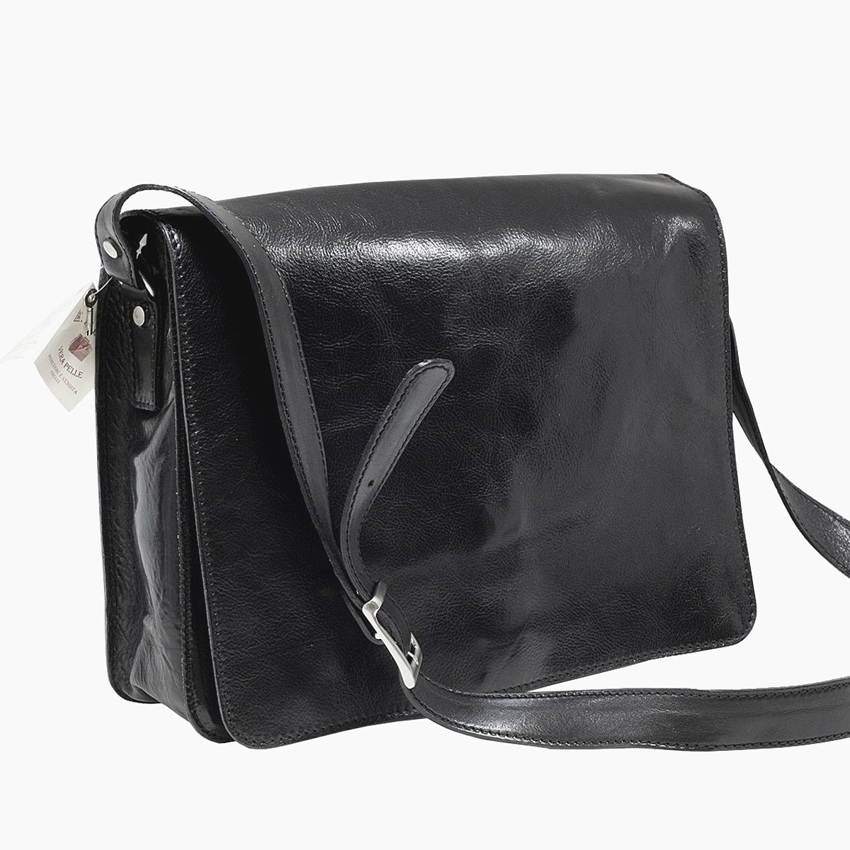 Geanta de umar neagra pentru barbati, Suveran, din piele naturala