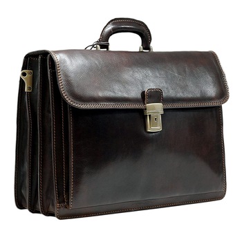 Servieta din piele naturala vachetta, de barbati, ,, big size'' 4510B, maro, port laptop Servieta din piele naturala vachetta, de barbati, ,, big size'' 4510B, maro, port laptop