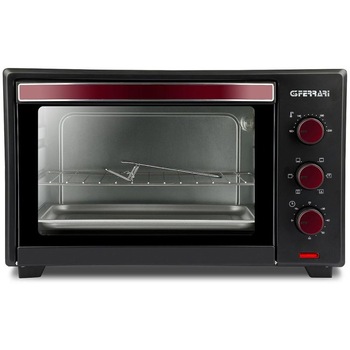 Cuptor electric G3Ferrari Il Moro 35 G10075, 1600W, 35L, 230 grade, convectie, grill, timer, negru/rosu Cuptor electric G3Ferrari Il Moro 35 G10075, 1600W, 35L, 230 grade, convectie, grill, timer, negru/rosu