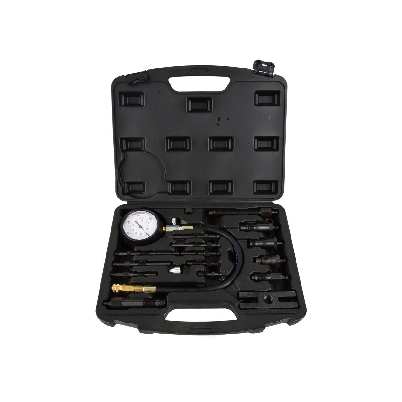 Aparat de masurare presiune de compresie diesel cu adaptoare, Geko, 0-70BAR, 9 piese