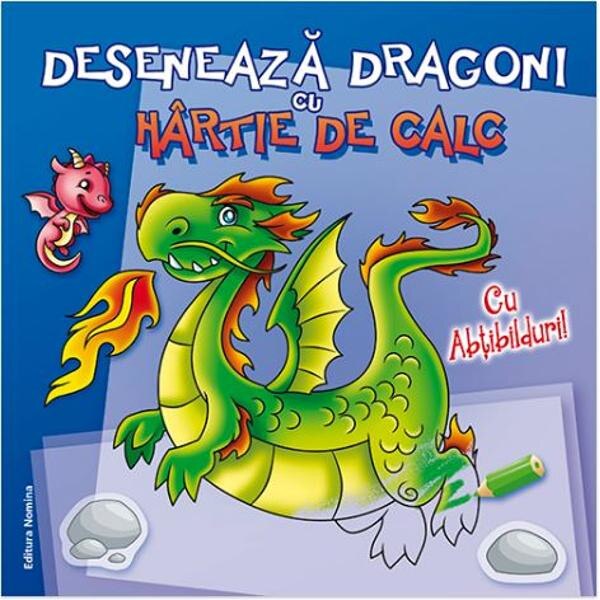 Deseneaza dragoni cu hartie de calc