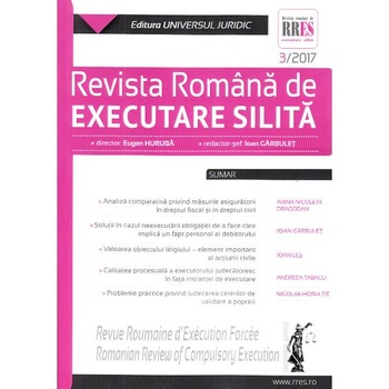 Revista romana de executare silita 3 din 2017 Revista romana de executare silita 3 din 2017