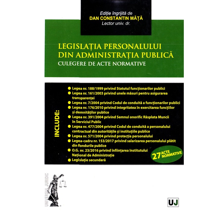 Legislatia Personalului Din Administratia Publica - Dan Constantin Mata