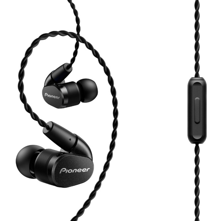 Слушалки Hi-Res Audio in-ear Pioneer SE-CH5T-K, Аirflow control, Телефонен контрол, Черни
