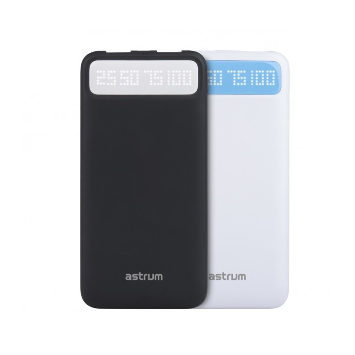 Acumulator extern Power Bank Astrum PB150 9000mAh, incarcare rapida, Negru