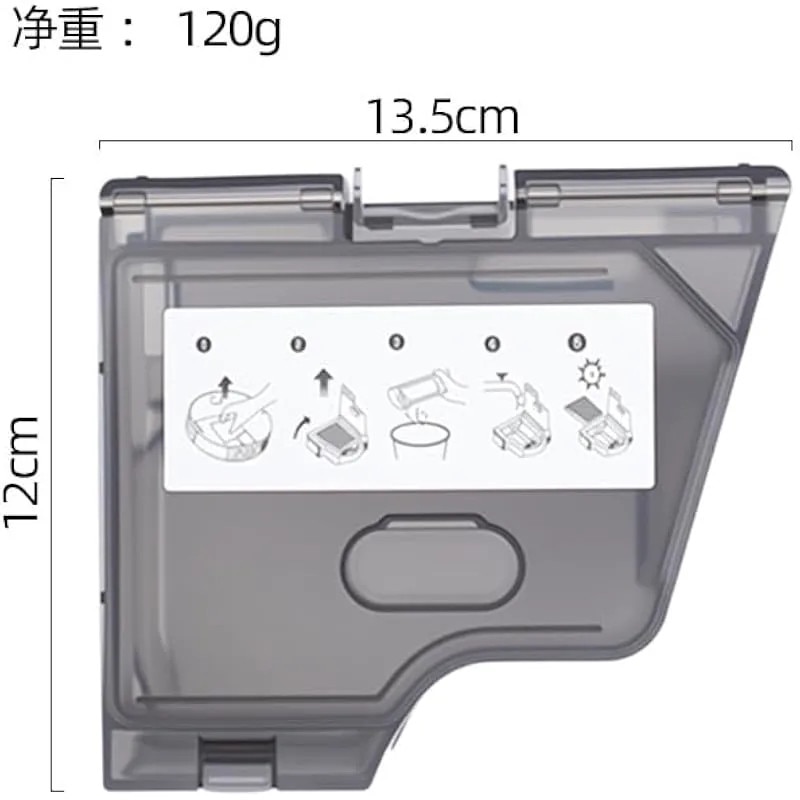 Recipient de praf pentru Roborock Saros 10/G30/S9 MaxV Ultra, cutie colectare, transparent, durabil