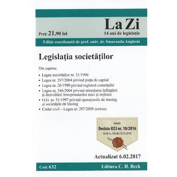 Legislatia societatilor Act. 6.02.2017