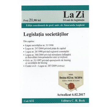 Legislatia societatilor Act. 6.02.2017 Legislatia societatilor Act. 6.02.2017