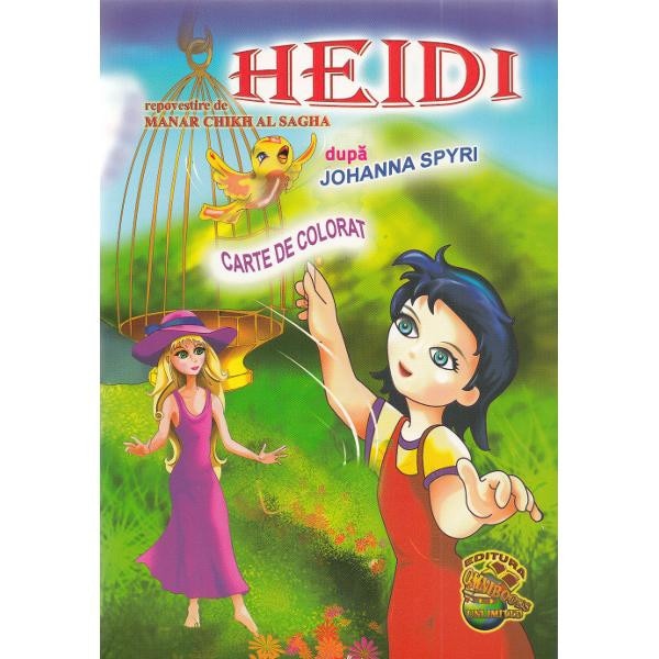Heidi dupa Johanna Spyri - Carte de colorat