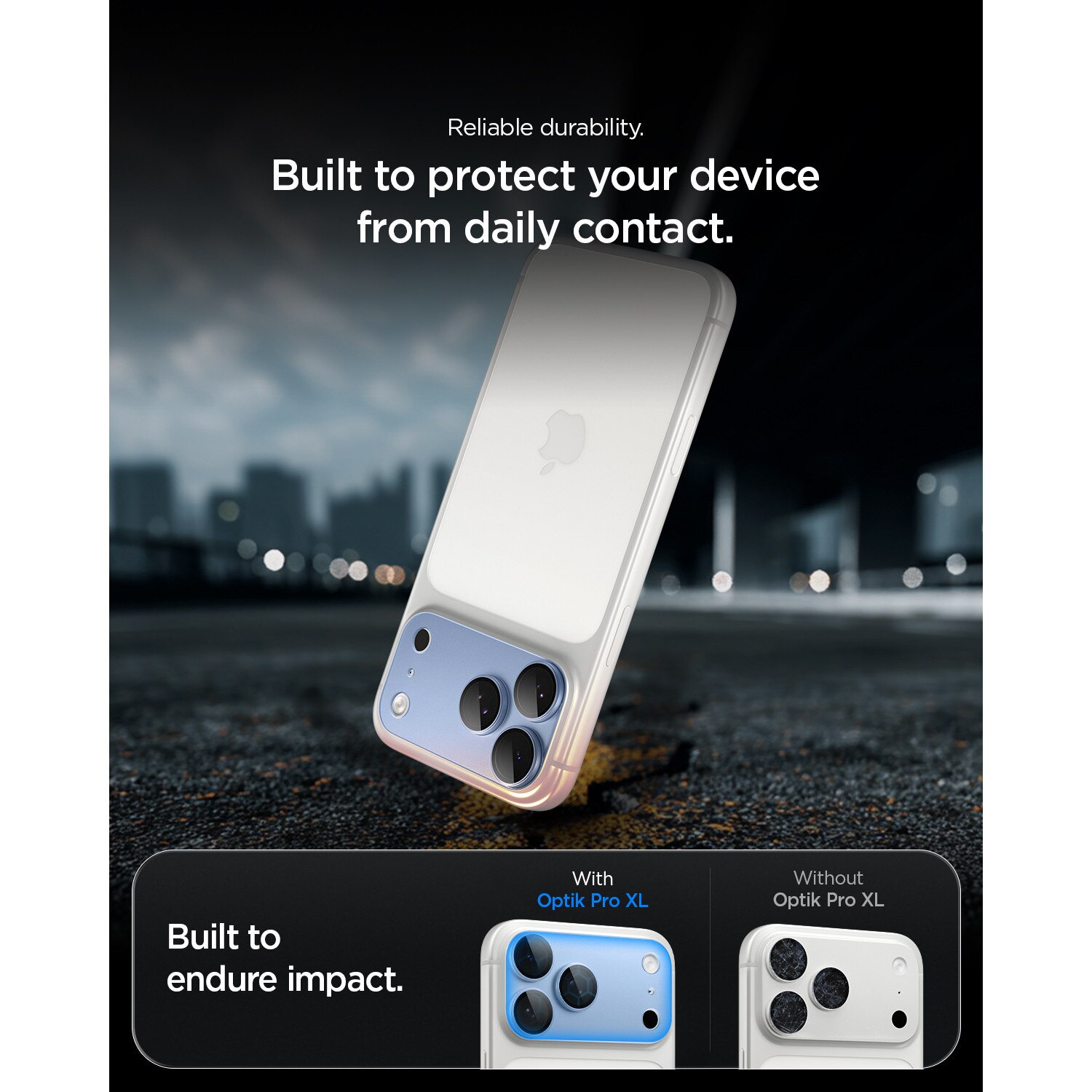 Protectie camera foto Spigen Glass tR EZ Fit Optik Pro XL compatibila cu iPhone 18 Pro Max, Light Blue