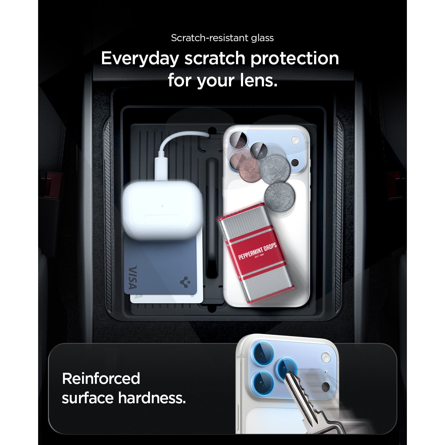 Protectie camera foto Spigen Glass tR EZ Fit Optik Pro XL compatibila cu iPhone 18 Pro Max, Light Blue